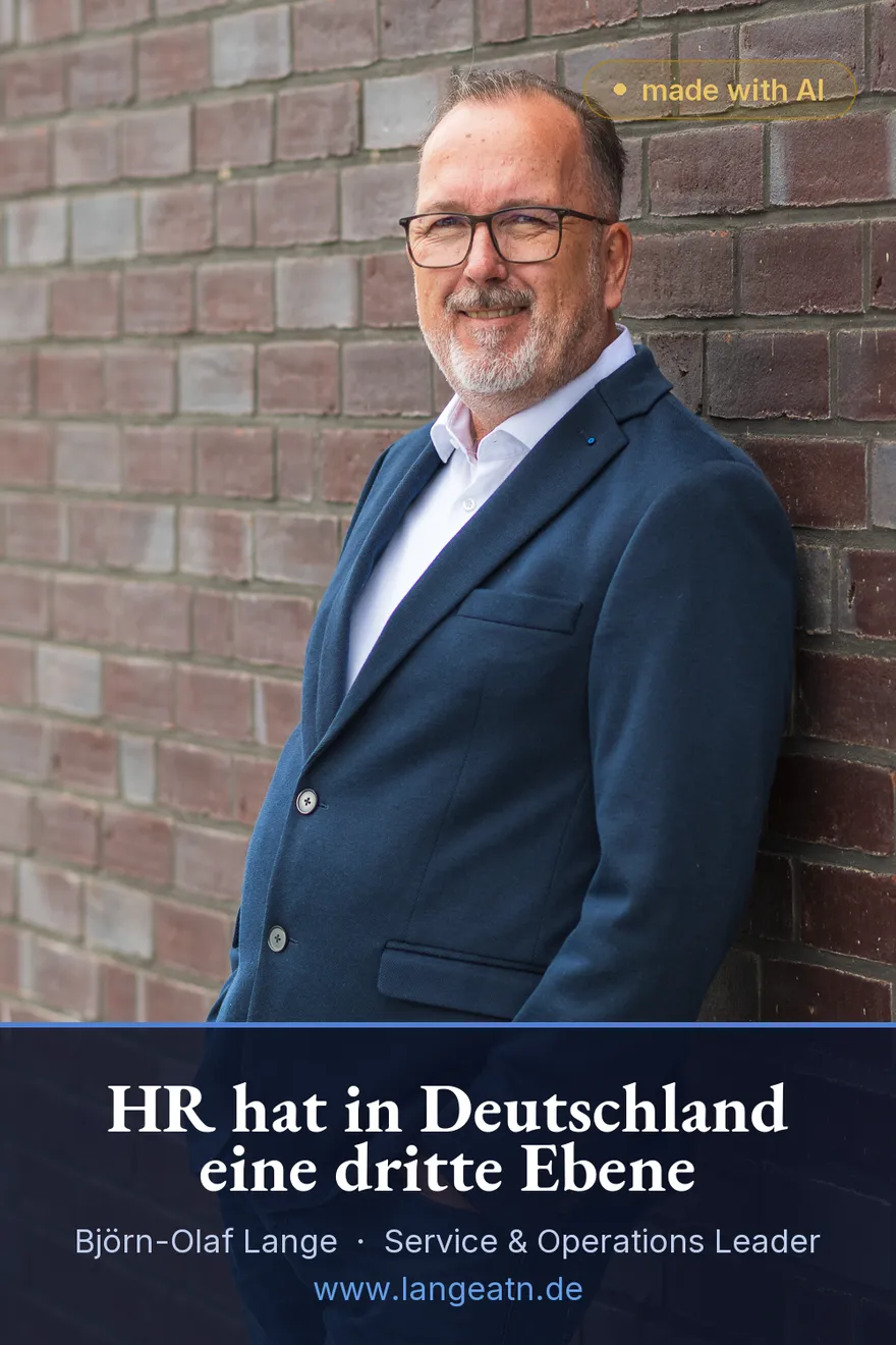 Björn-Olaf Lange, Portraitfoto mit Banderole: HR hat in Deutschland eine dritte Ebene