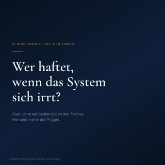 Wer haftet, wenn das System sich irrt?